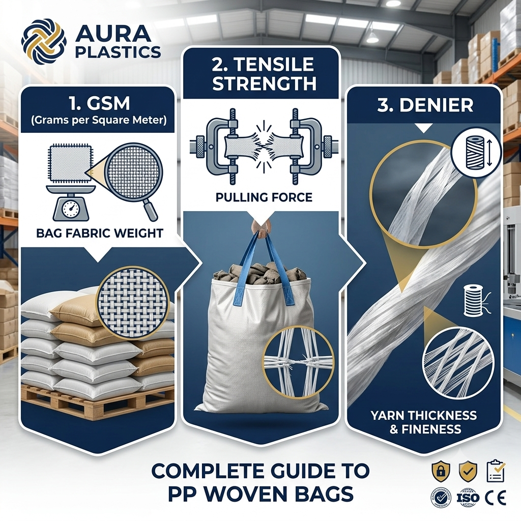 Understanding GSM, Tensile Strength & Denier in PP Woven Bags